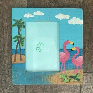 4x6 tropical, flamingo photo frame